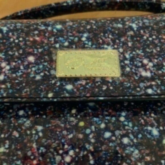 Betsey Johnson Blaney Embossed Satchel Crossbody purple - Picture 3 of 5